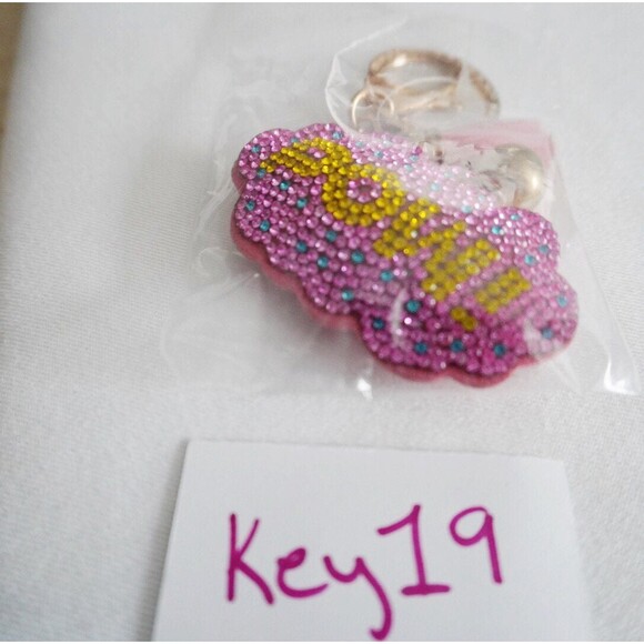 Pink Sequin POW Felt Keychain NWT - Picture 6 of 7